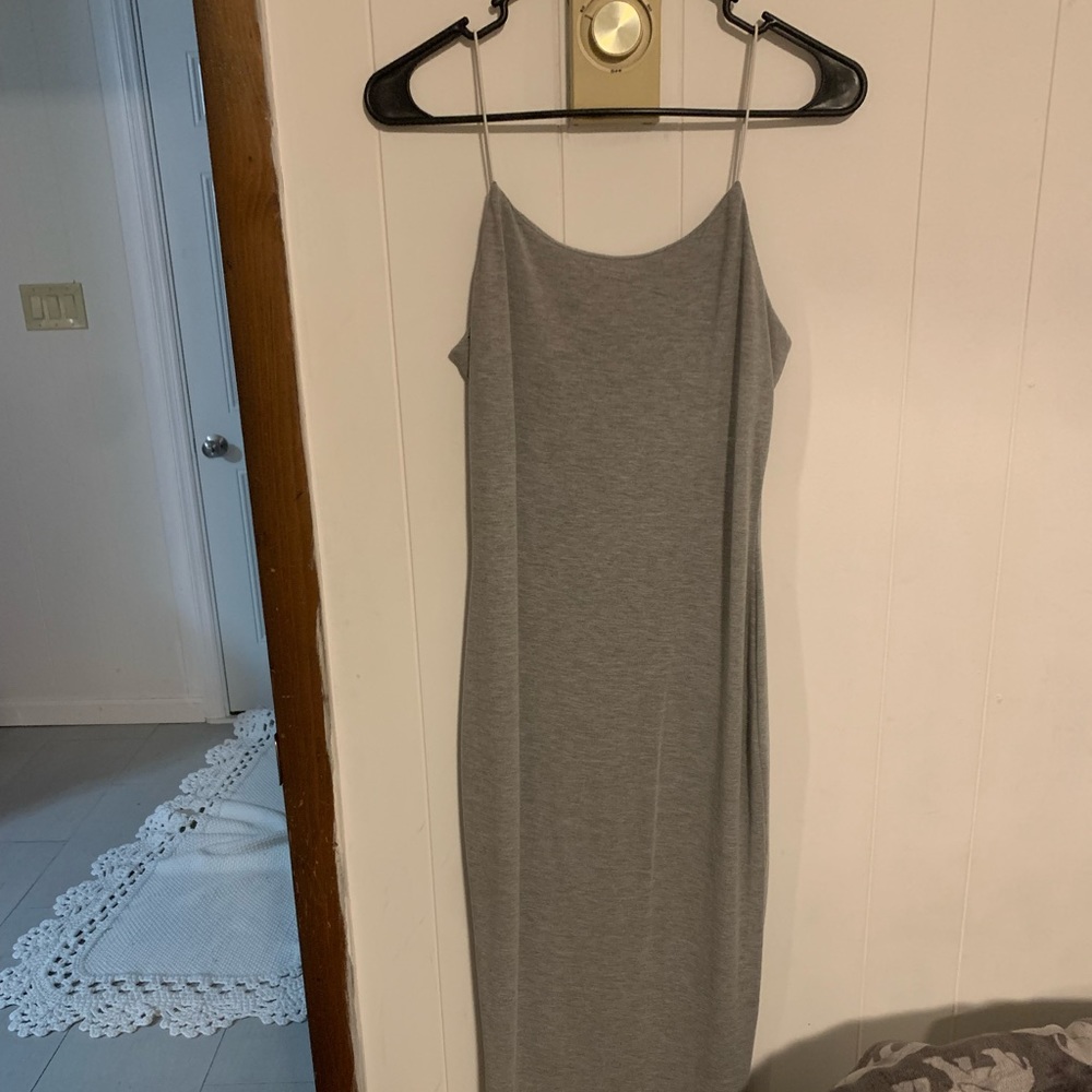 MAXI grey bodycon dress